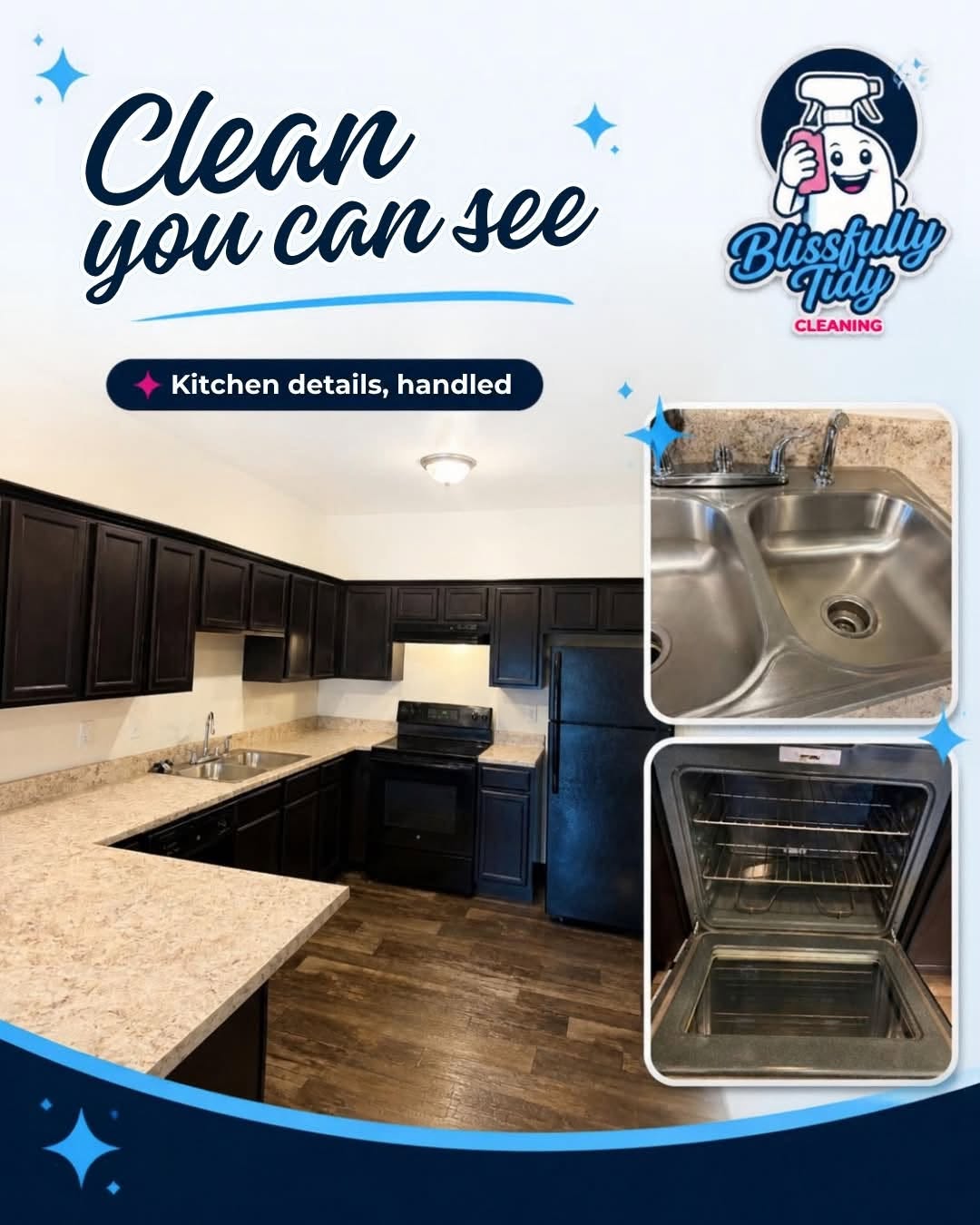Standard residential Cleaning  by Blissfully Tidy Cleaning Service LLC